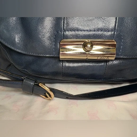 Coach Kristin Elevated limited edition Navy Leather Satchel No. B1193- 16823 - Picture 11 of 14